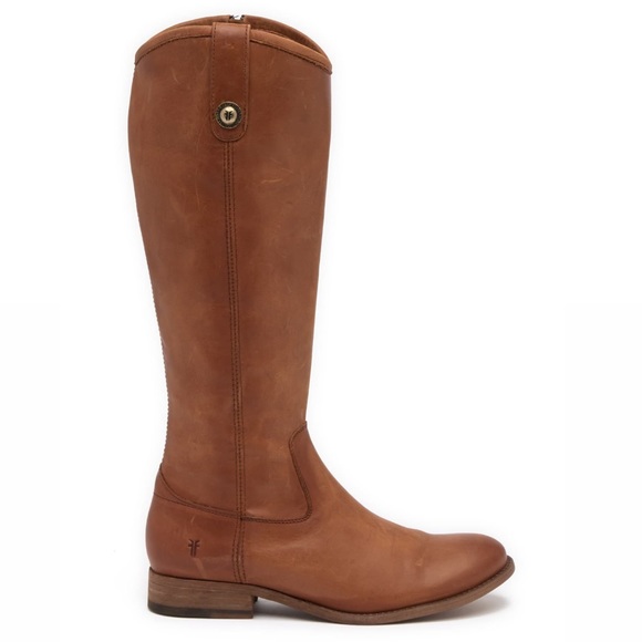 Frye Melissa Button Inside Zip Leather Boot COGNAC/BROWN Color NEW - Picture 2 of 12